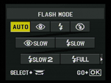 Olympus E-410 flash mode