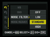 Olympus E410 - noise filter