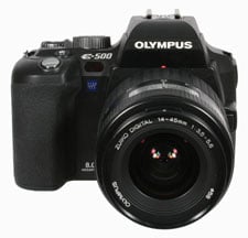 Olympus E-500 digital SLR front view