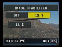 Olympus E-510 - IS menu 