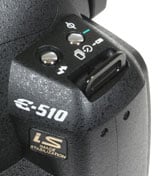 Olympus E510 top left controls