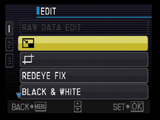 Olympus SP-550UZ edit menu