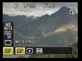 Olympus SP-550UZ metering menu