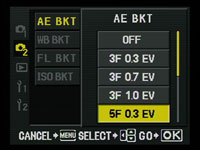 Olympus E3 - exposure bracket