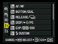 Olympus E3 - menu 4