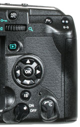 Olympus E3 - rear controls