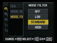 Olympus E420 - Noise filter