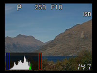 Olympus E420 - Live histogram