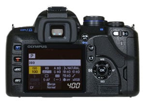 Olympus E-520 - rear view