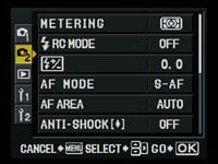 Olympus E420 - Rec menu 2