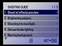 Olympus 790 SW - shooting guide