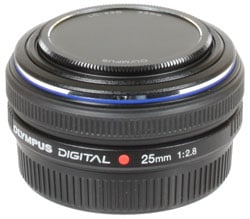 Olympus 25mm - lens cap on