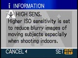 Panasonic DMC-TZ1 high sensitivity info