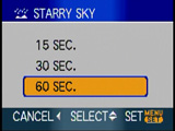 Panasonic DMC-TZ1 starry sky preset