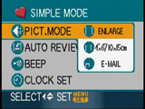 Panasonic DMC-TZ1 simple mode