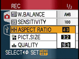 Panasonic Lumix DMC-TZ3 - aspect ratio