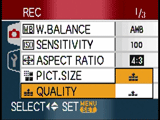 Panasonic Lumix DMC-TZ3 - quality menu
