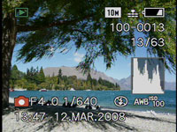 Panasonic FX35 - play histogram