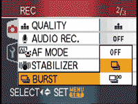 Panasonic FX33 - Burst mode