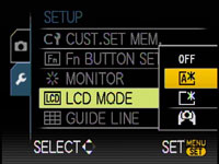 Panasonic FZ28 - LCD mode