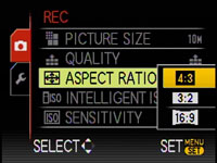 Panasonic FZ28 - aspect ratio