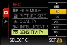 Panasonic LX3 - sensitivity