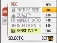 Panasonic TZ5 - sensitivity