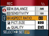 Panasonic FX30 - aspect ratio