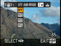 Panasonic FX30 - dropdown menu options