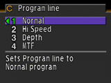 Pentax K10D Program Line Screen