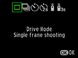 Pentax K10D Drive modes