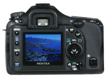 Pentax K10D screen