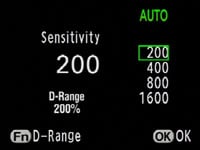 Pentax K20D - D-range