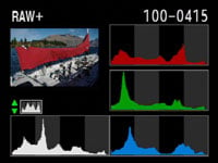 Pentax K20D - play RGB histogram