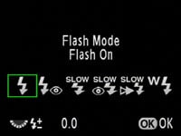 Pentax K20D - flash mode