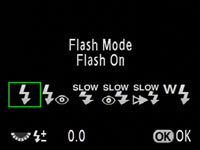 Pentax K20D - flash mode