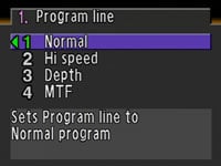 Pentax K20D - program line