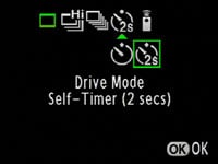 Pentax K20D - Self timer