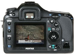 Pentax K20D - rear view