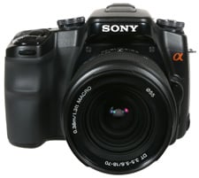 Sony Alpha A100 front view
