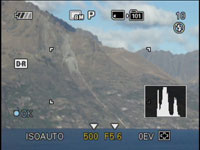 Sony Cyber-shot DSC-H9 live histogram