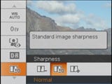Sony Cyber-shot DSC-H9 sharpness menu