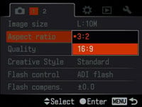 Sony A200 - aspect ratio