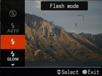 Sony A350 - flash mode