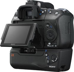 Sony A300 - rear with battery grip