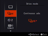 Sony A700 - drive modes