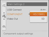 Sony W200 HD output